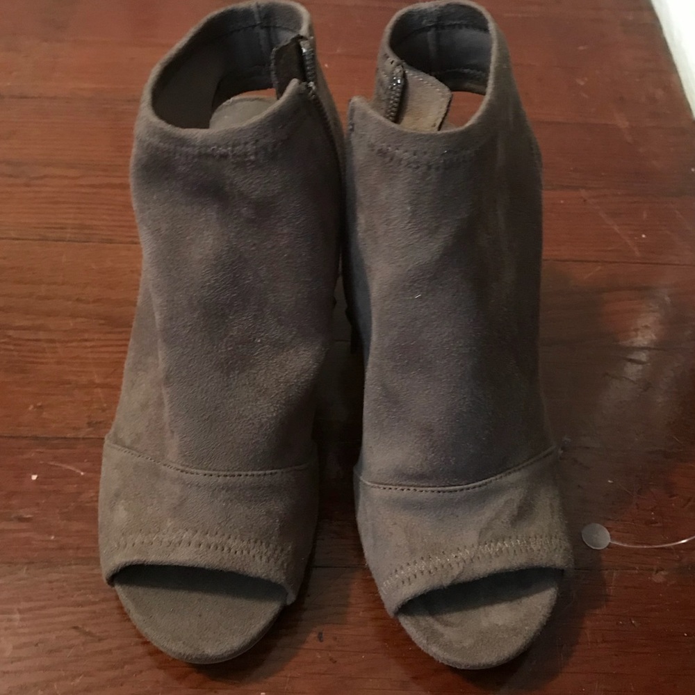Open toe booties